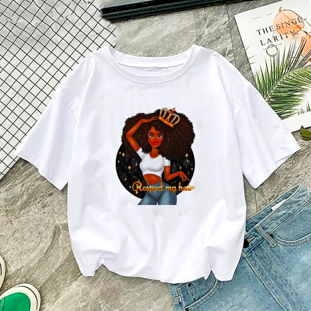 Respect the Hair Graphic T shirt top